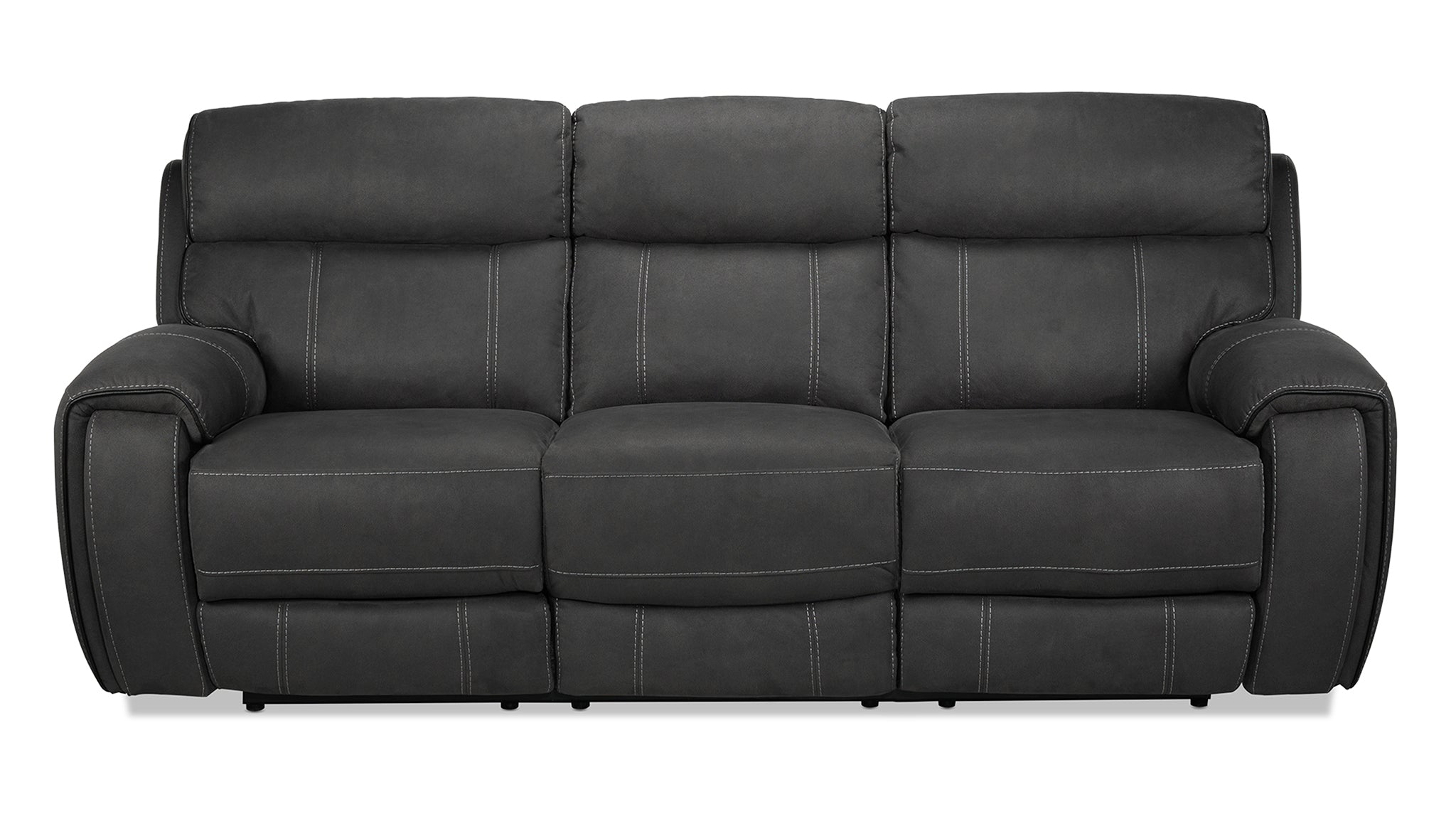 Martin Power Reclining Sofa - Dark grey