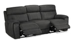 Martin Power Reclining Sofa - Dark grey