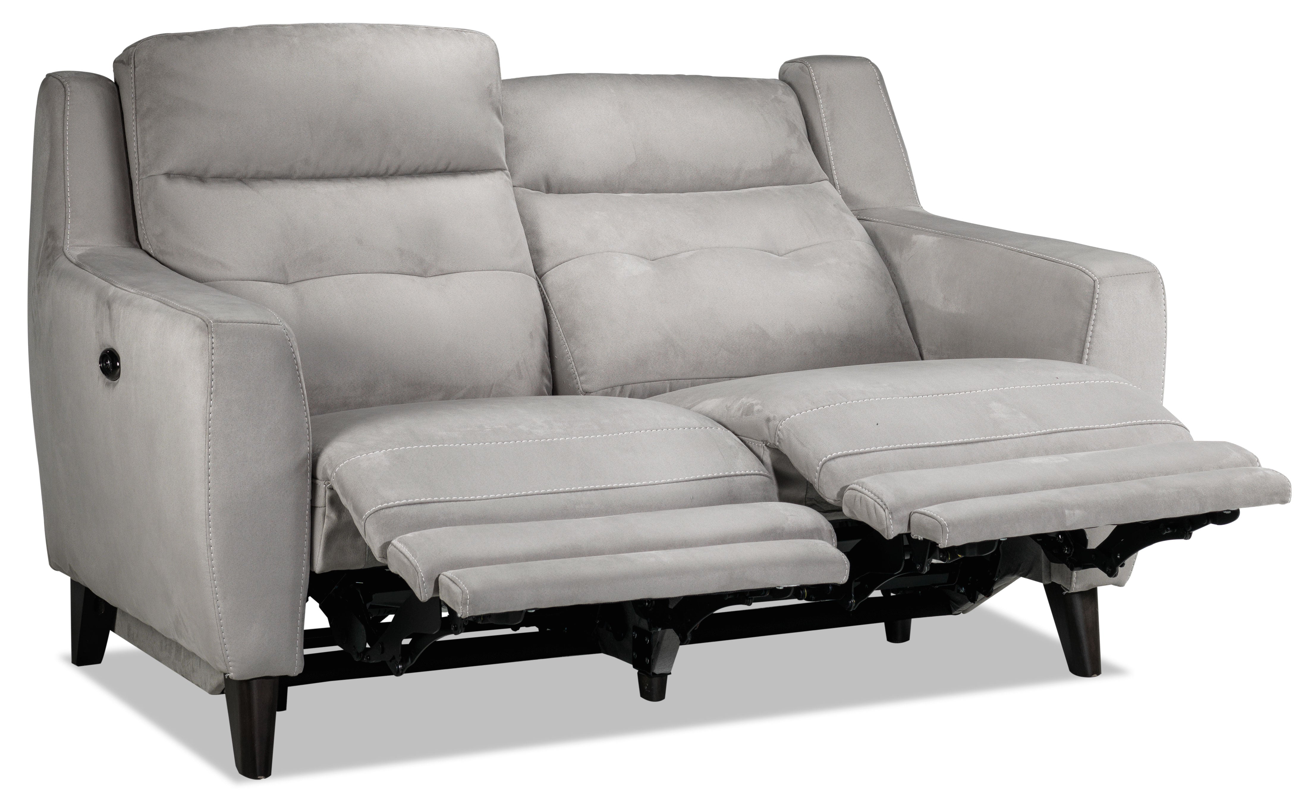 Lucas Power Reclining Loveseat - Silver Grey