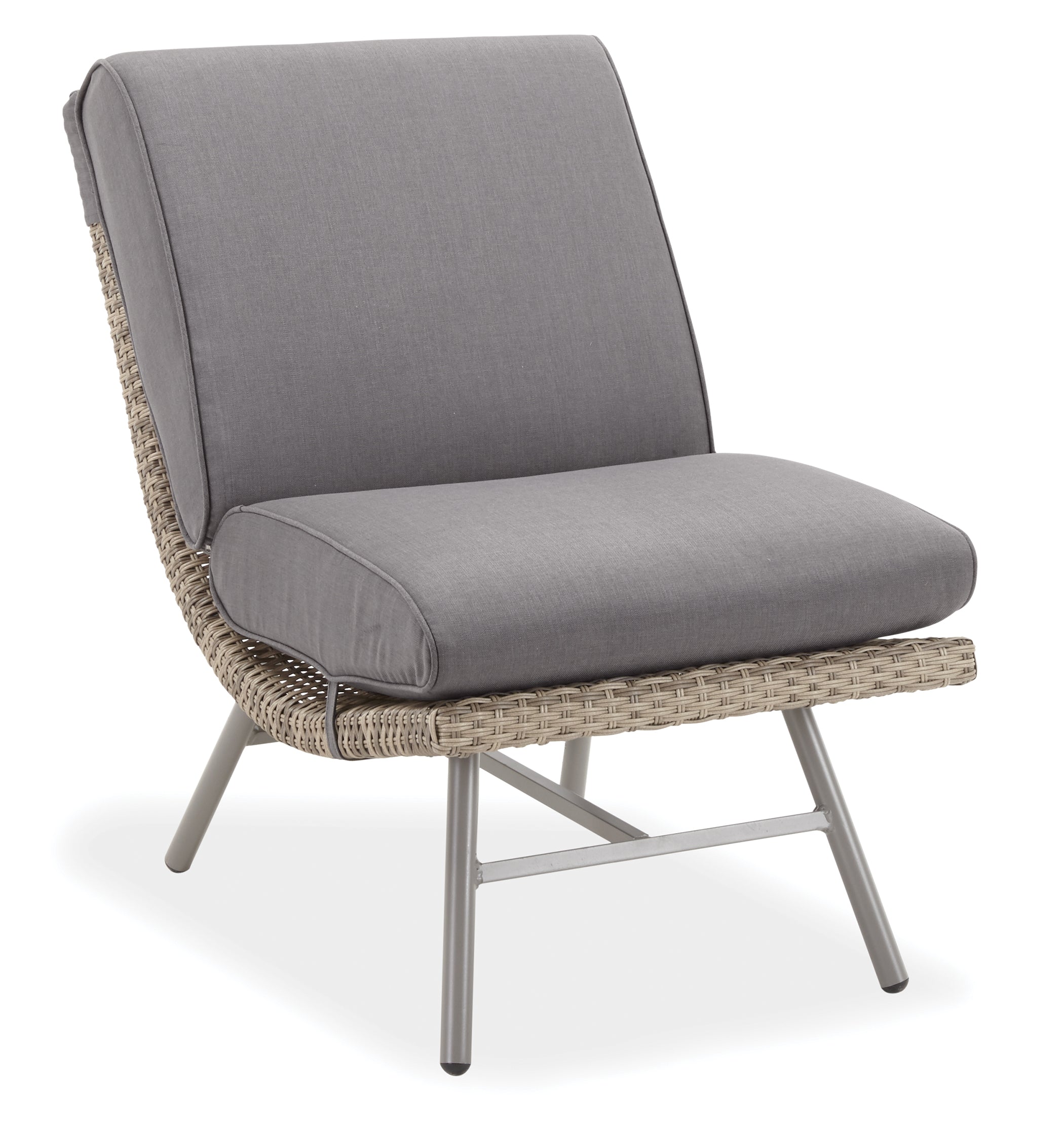 Scoop Armless Lounge Chair - Grey