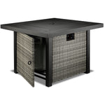 Melville One - Outdoor Square Fire Table - Grey