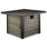 Melville One - Outdoor Square Fire Table - Grey