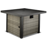 Melville One - Outdoor Square Fire Table - Grey