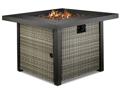 Melville One - Outdoor Square Fire Table - Grey