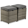 Melville One - Outdoor Ottoman - Grey