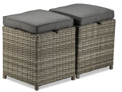 Melville One - Outdoor Ottoman - Grey