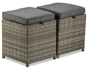 Melville One - Outdoor Ottoman - Grey