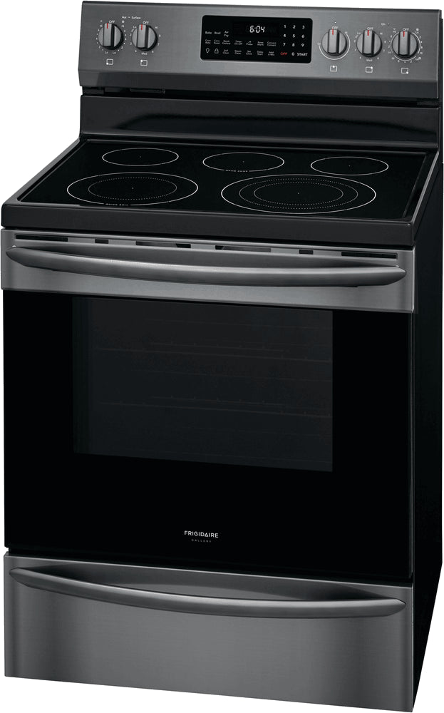Frigidaire Gallery Black Stainless Steel Freestanding Electric Range with Air Fry - GCRE306CAD