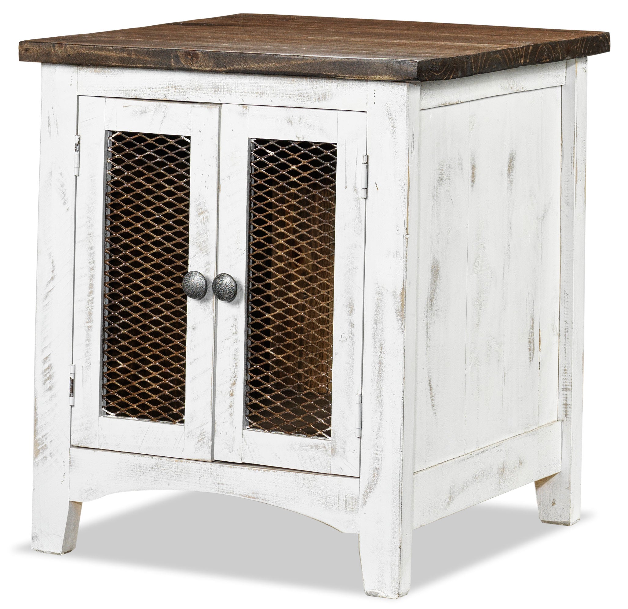 Pueblo Coffee Table and Two End Table Set - White