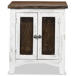 Pueblo 22.75" End Table - Weathered White