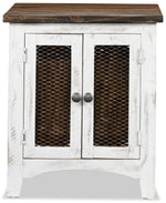 Pueblo 22.75" End Table - Weathered White
