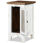Pueblo Chairside Table - Weathered White