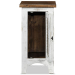 Pueblo 17" Chairside Table - Weathered White