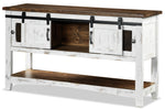 Pueblo 55" Sofa Table - Weathered White