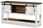 Pueblo 55" Sofa Table - Weathered White