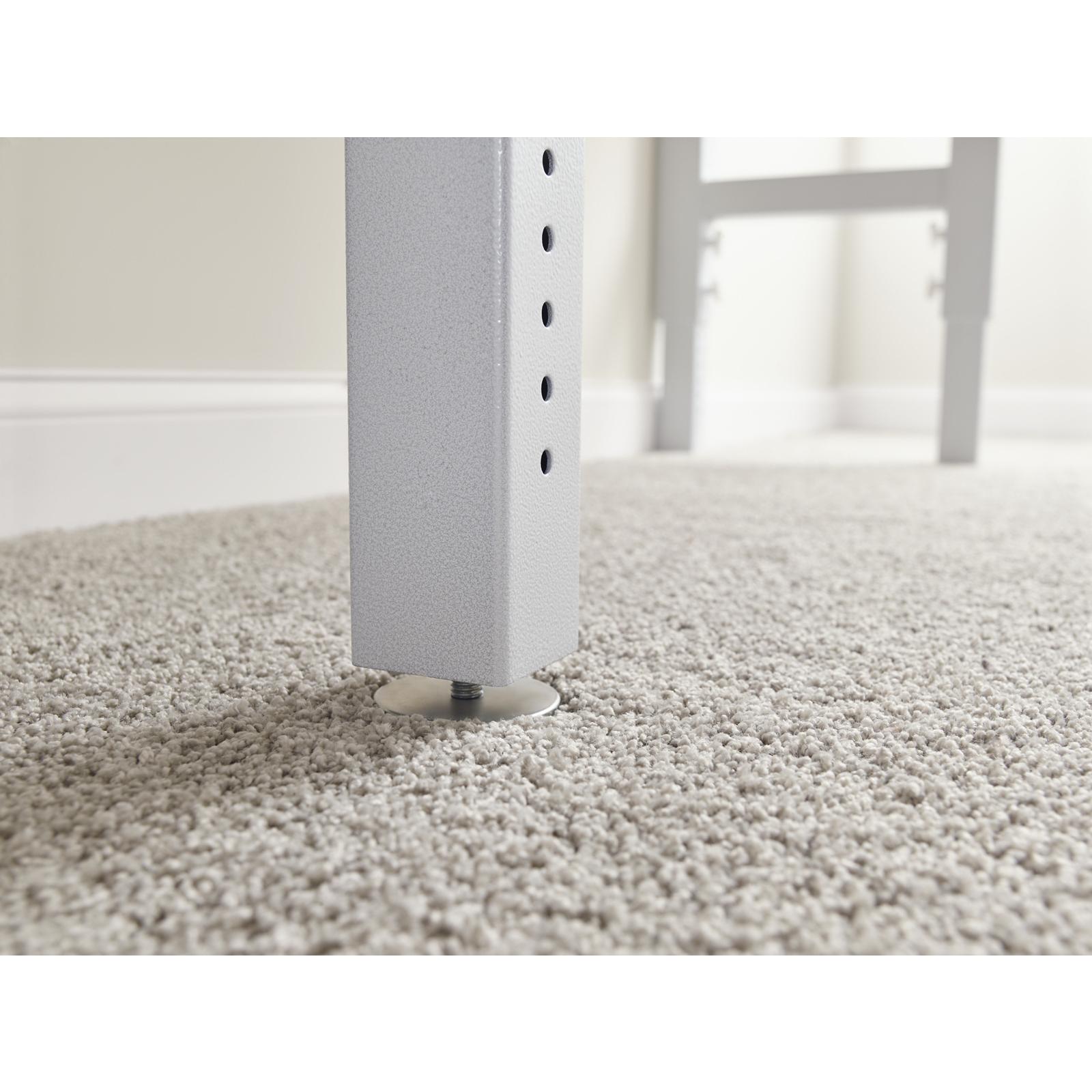 Gladiator Hammered White 6' Adjustable Height Hardwood Workbench - GAWB06HWGW