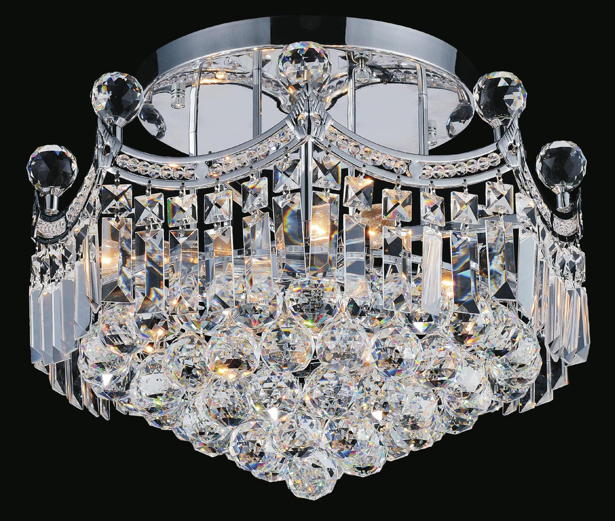 Amanda 6 Light Flush Mount - Chrome
