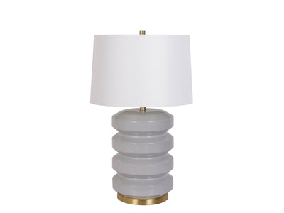 Jordyn 28" Ceramic Table Lamp - Grey Ceramic and Gold