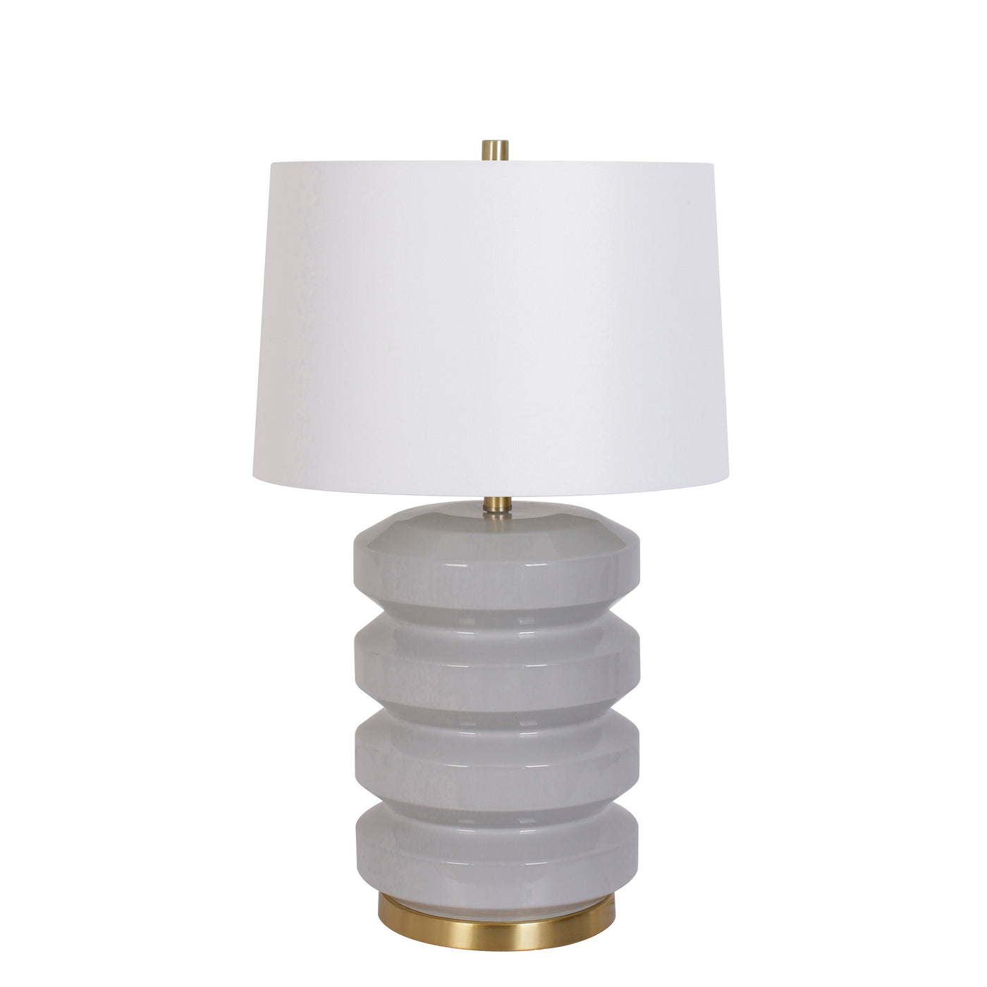 Jordyn 28" Ceramic Table Lamp - Grey Ceramic and Gold