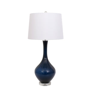 Elise 30" Table Lamp - Glass and Crystal