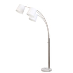 Archer 79" Arc Floor Lamp - White Marble and Brushed Nickel