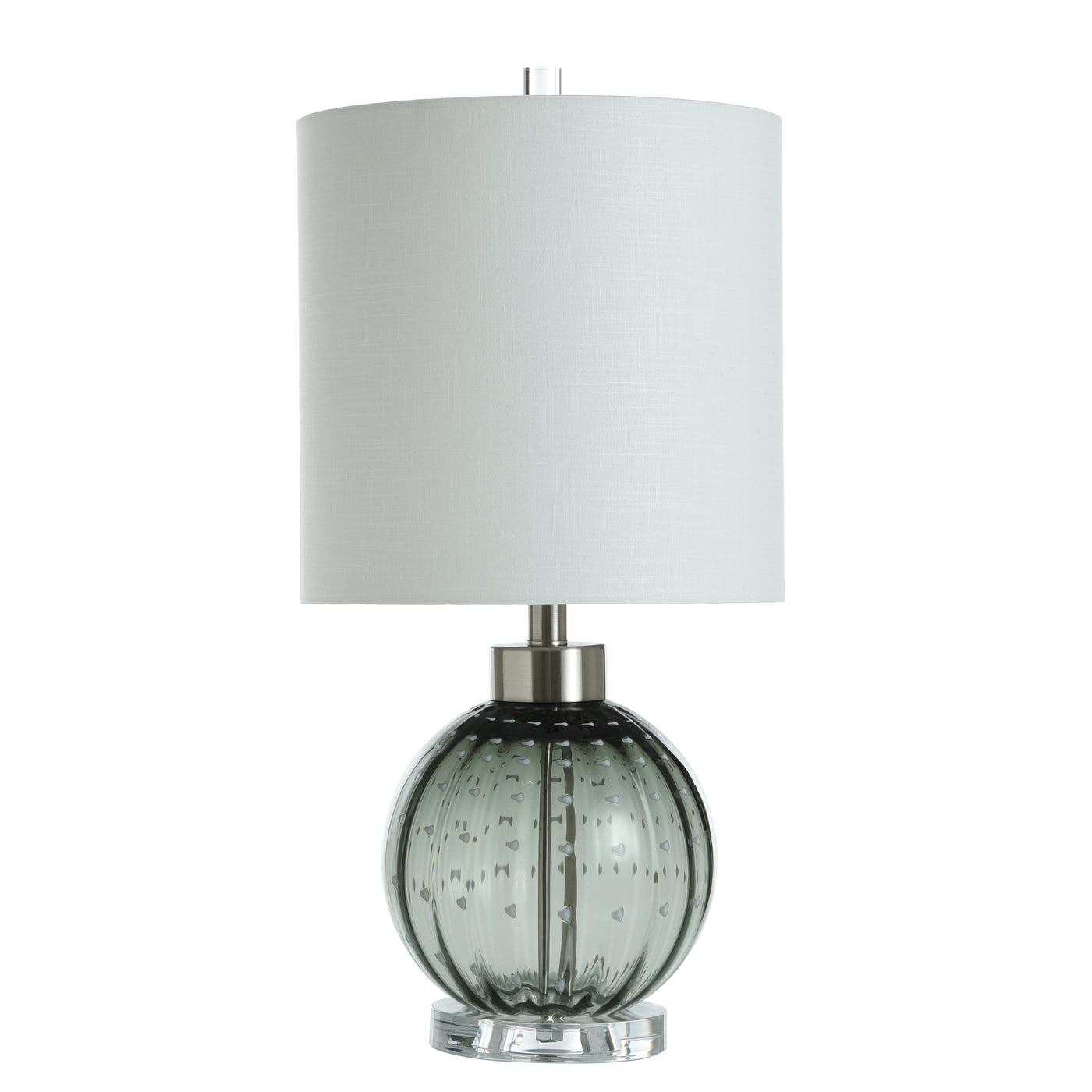 Murano 25" Table Lamp - Grey Glass