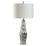 Leah 33" Table Lamp - Silver Ceramic and Acrylic