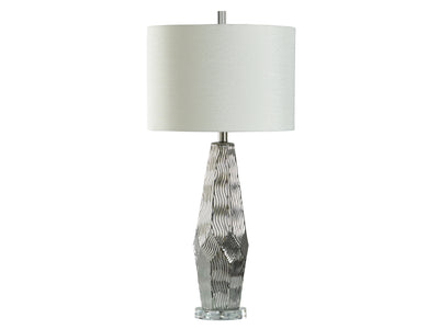 Leah 33" Table Lamp - Silver Ceramic and Acrylic