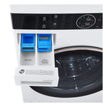 LG White Front Load LG WashTower™ with Centre Control™ 5.2 Cu.Ft. Steam Washer and 7.4 Cu. Ft. Electric Dryer - WKE100HWA