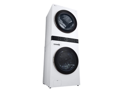 LG White Front Load LG WashTower™ with Centre Control™ 5.2 Cu.Ft. Steam Washer and 7.4 Cu. Ft. Electric Dryer - WKE100HWA