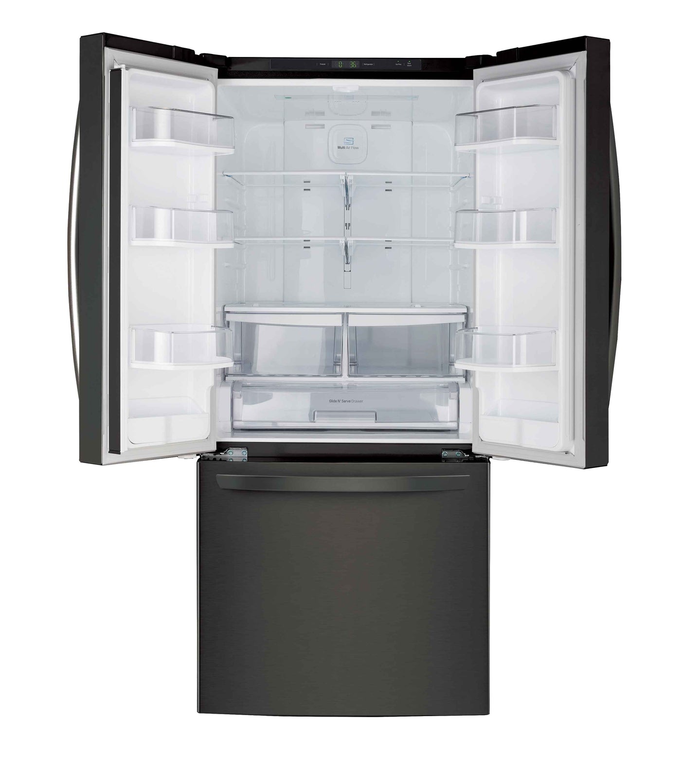 LG 30" Black Stainless Steel French Door Refrigerator (22 cu. ft.) - LRFNS2200D