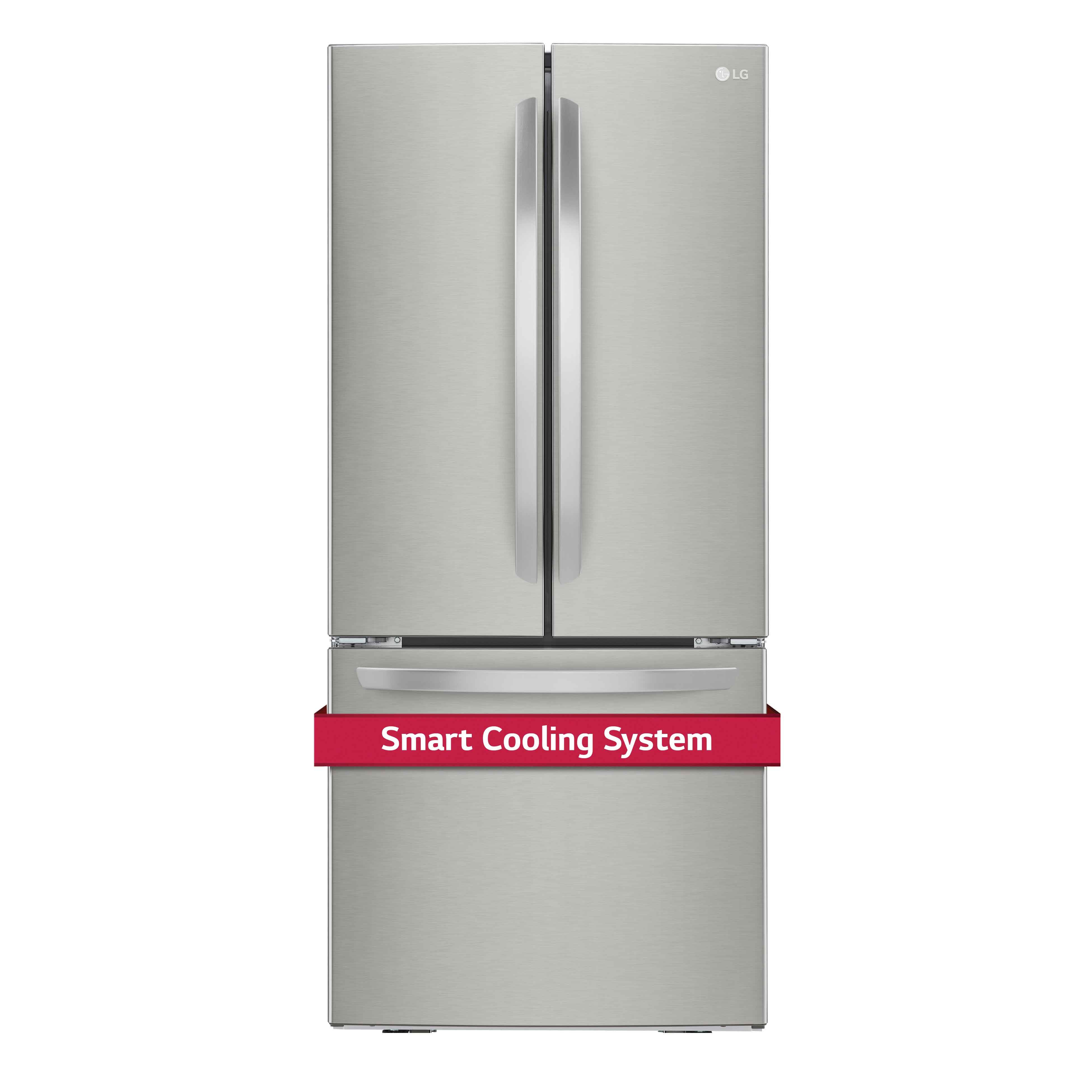 LG 30" 22 Cu. Ft. Smudge Resistant Stainless Steel French Door Refrigerator - LRFNS2200S--