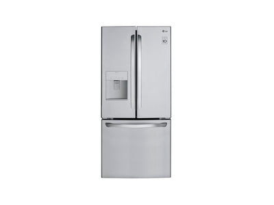 LG 30" Smudge Resistant Stainless Steel French Door Refrigerator with Water dispenser (22 cu. ft.) - LRFWS2200S