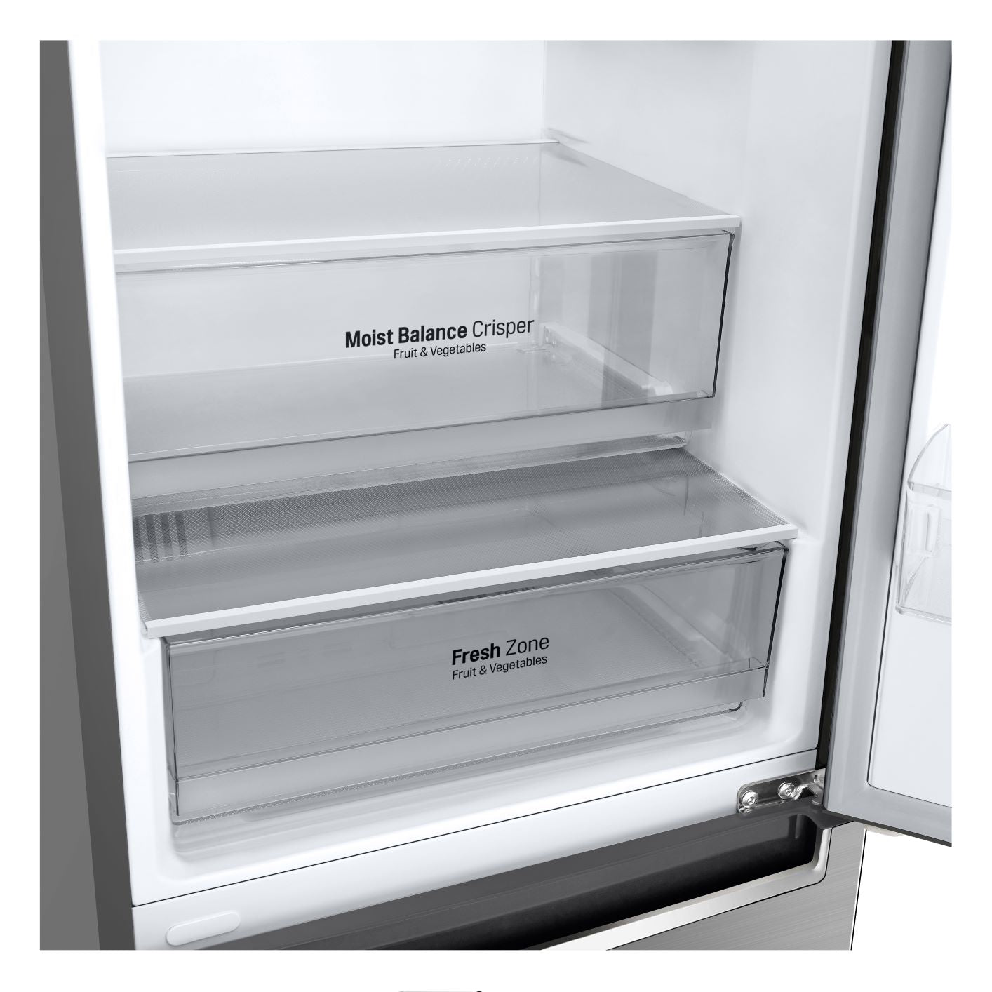 LG 24" 12 Cu. Ft. Platinum Silver Counter-Depth Bottom-Freezer Refrigerator with DoorCooling+ - LBNC12231V