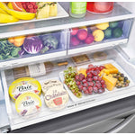 LG 33 in. 25 cu. ft. Platinum Silver French Door Refrigerator with Smart Cooling Plus System - LRFNS2503V