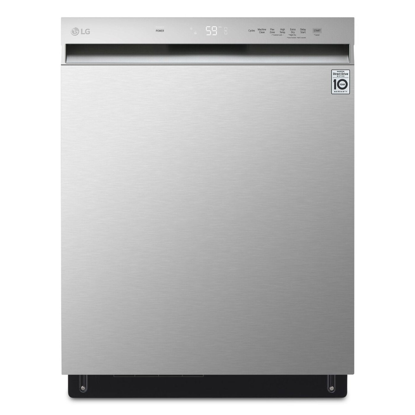 LG Stainless Steel Built-In Front Control Dishwasher with QuadWash® and EasyRack® Plus - LDFN3432T