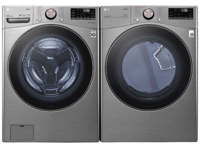 LG Graphite Steel Front-Load Washer (5.2 cu. ft.) & Electric Dryerr (7.4 cu. ft.) - WM3850HVA/DLEX3850V