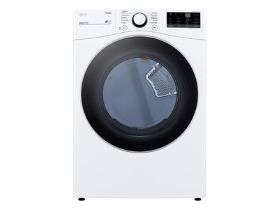 LG White Smart Wi-Fi Enabled Front Load Electric Dryer with Built-In AI (7.4 Cu. Ft.) - DLE3600W