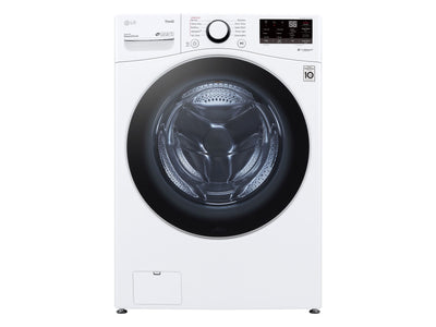 LG White Smart Wi-Fi Enabled Steam Front Load Washer with AI Direct Drive Technology (5.2 Cu.Ft) WM3600HWA