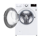 LG White Smart Wi-Fi Enabled Steam Front Load Washer with AI Direct Drive Technology (5.2 Cu.Ft) WM3600HWA