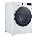 LG White Smart Wi-Fi Enabled Steam Front Load Washer with AI Direct Drive Technology (5.2 Cu.Ft) WM3600HWA
