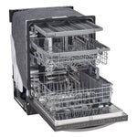 LG Black Stainless Steel Top Control Wi-Fi Enabled Dishwasher with TrueSteam® and 3rd Rack - LDTS5552D