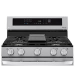 LG Smudge Resistant Stainless Steel True Convection InstaView™ Gas Range with Air Fry and Wi-Fi Enabled (5.8 Cu.Ft) - LRGL5825F