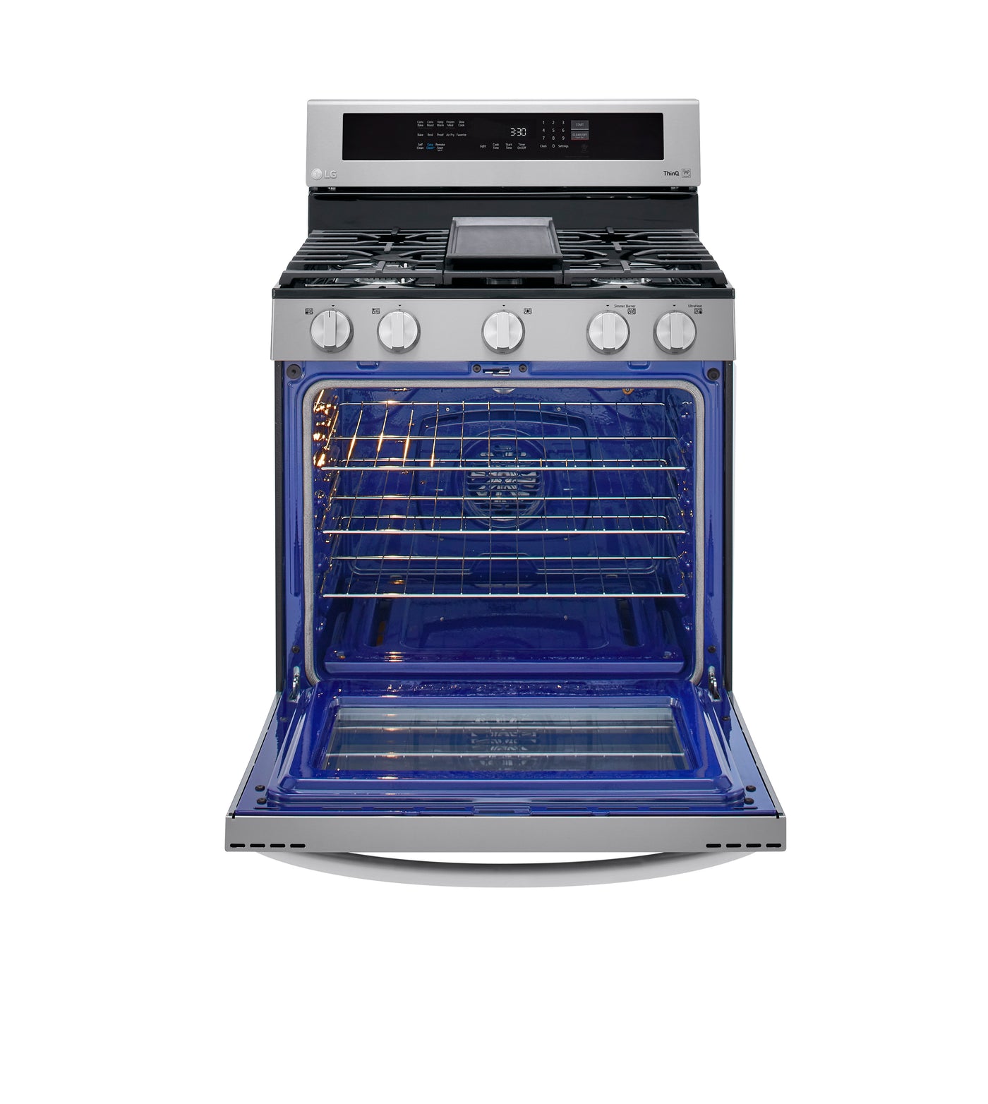 LG Smudge Resistant Stainless Steel True Convection InstaView™ Gas Range with Air Fry and Wi-Fi Enabled (5.8 Cu.Ft) - LRGL5825F