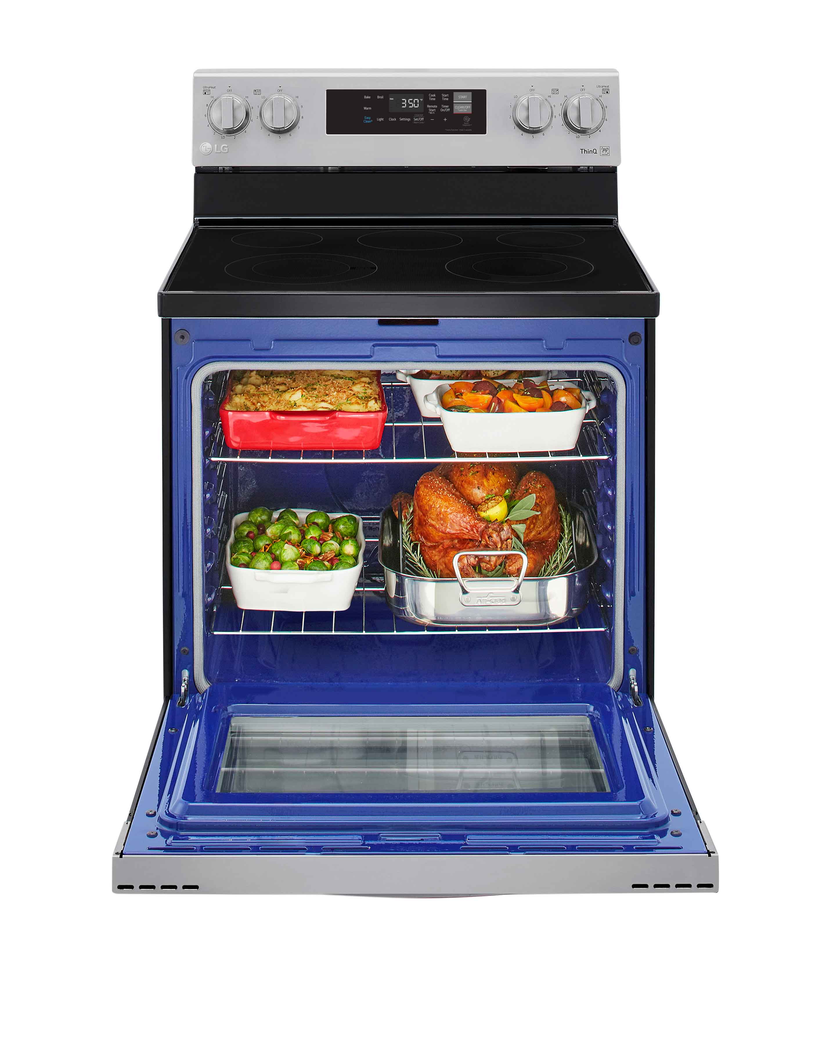 LG Stainless Steel 6.3 cu ft. Electric ThinQ® Range with EasyClean