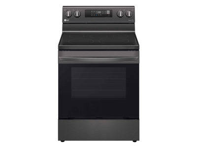 LG Black Stainless Steel 6.3 cu ft. Electric ThinQ® Range with Air Fry and Fan Convection- LREL6323D