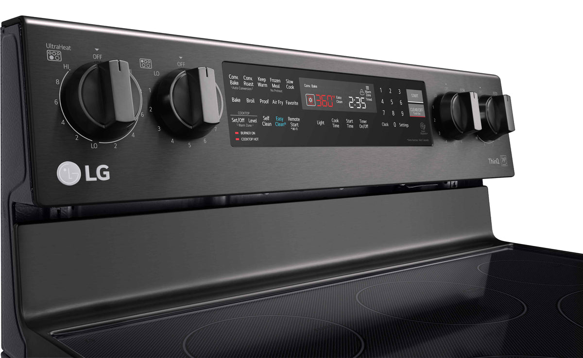LG Black Stainless Steel 6.3 cu ft. Electric ThinQ® InstaView™ Range