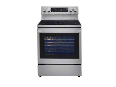 LG Smudge Resistant Stainless Steel 6.3 cu ft. Electric ThinQ® InstaView™ Range with Air Fry and True Convection- LREL6325F