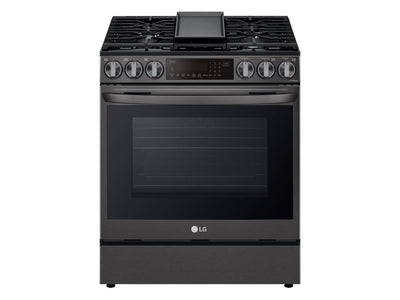 LG Black Stainless Steel Smart Wi-Fi Enabled ProBake Convection® InstaView™ Gas Slide-in Range with AirFry (6.3 Cu.Ft) - LSGL6335D