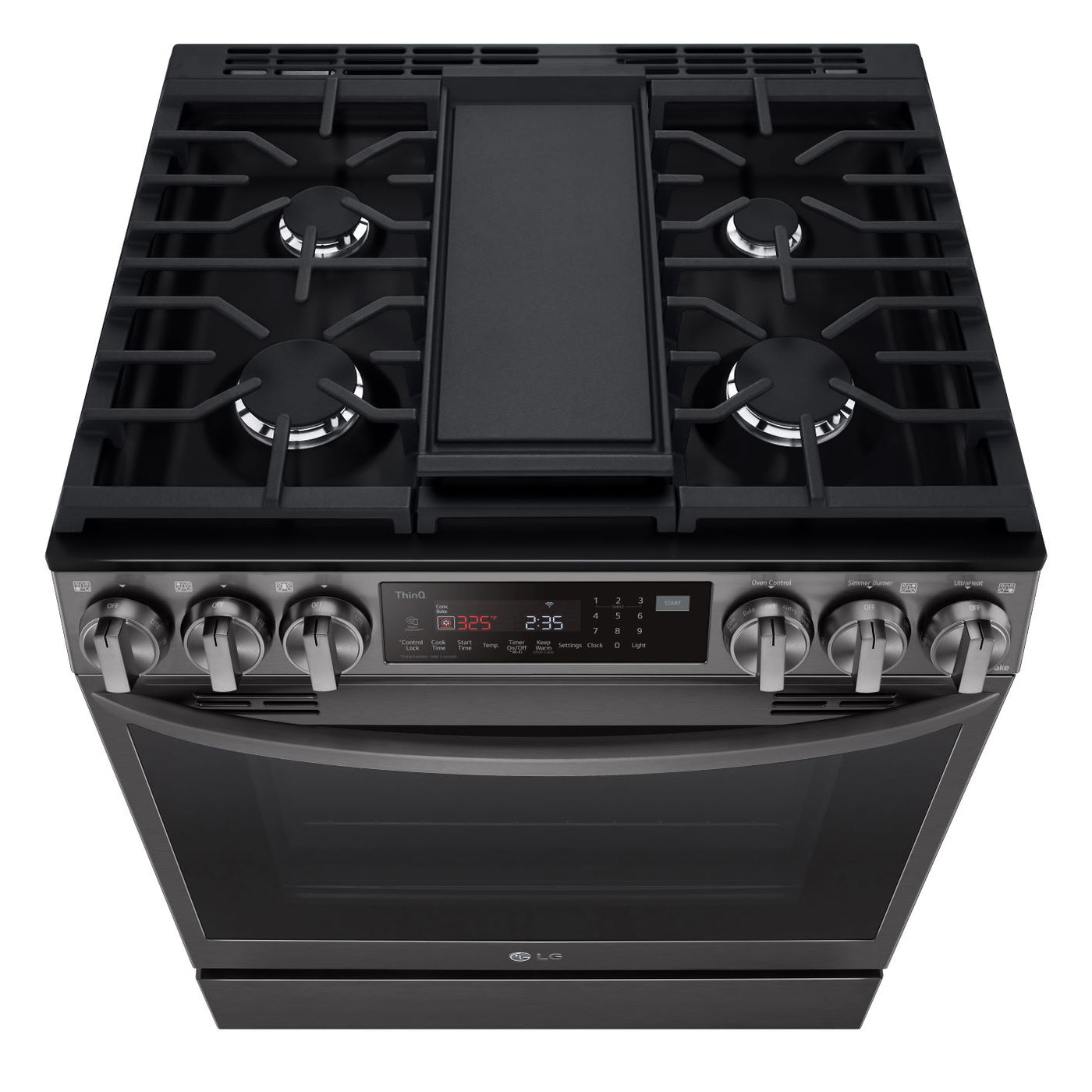 LG Black Stainless Steel Smart Wi-Fi Enabled ProBake Convection® InstaView™ Gas Slide-in Range with AirFry (6.3 Cu.Ft) - LSGL6335D